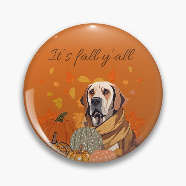 Artikelvorschau, „Es ist Herbst, Leute – Spanischer Mastiff mit Kürbissen und Blättern“ entworfen und verkauft von GoodyPaws.