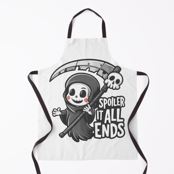 Item preview, Cute Grim Reaper Spoiler It All Ends designed and sold by PlanetMarker.