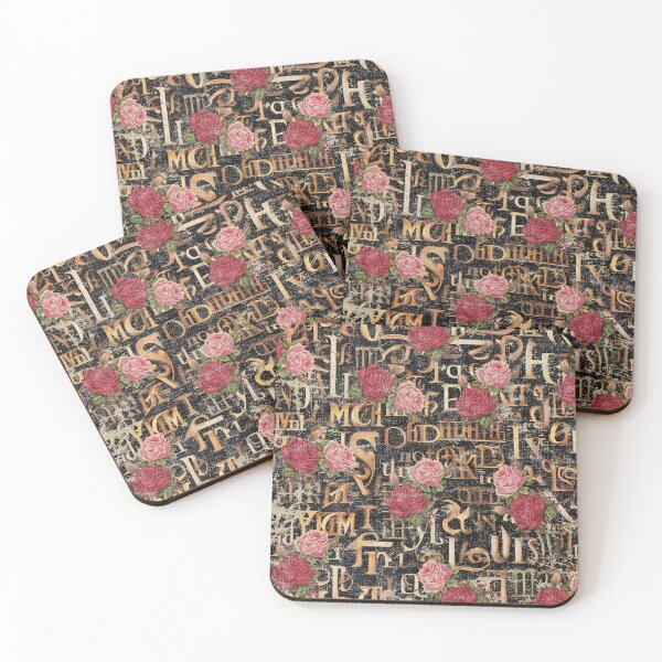 Item preview, Vintage Rosy Letters designed and sold by CharismaticMindArt.