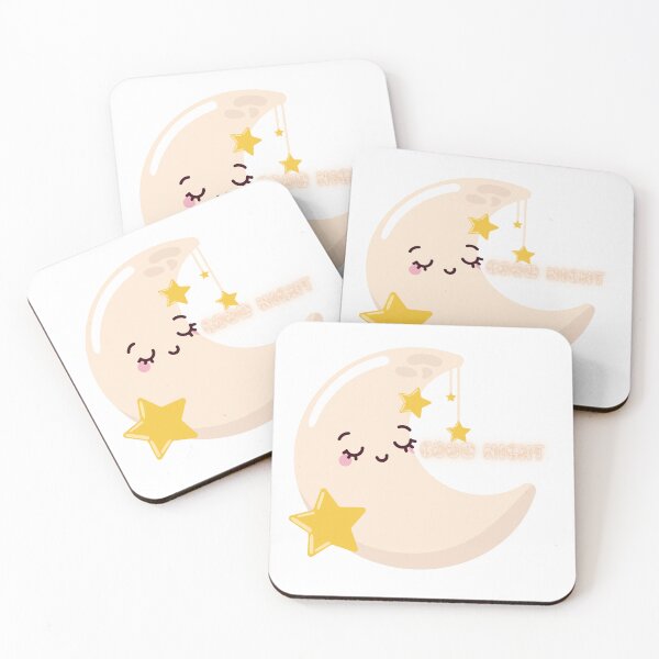 Item preview, Dreamy Good Night Design with Sleepy Half Moon and Stars designed and sold by Mahakamel.