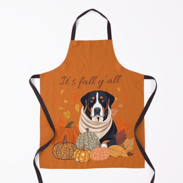 Item preview, Copy of 'It's Fall Y'all - greater swiss mountain dog with Pumpkins and Leaves" designed and sold by GoodyPaws.