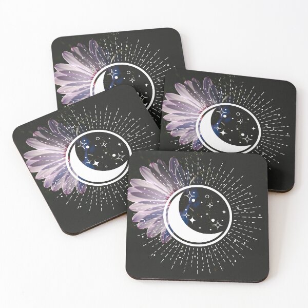 Item preview, Witch Crescent Moon Cape Daisy Dark Botanical  designed and sold by WildWoodlandWitch.