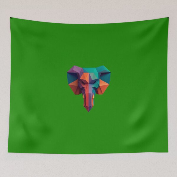Item preview, A traditional devil mask, origami, elephant vector art  designed and sold by VugArtShop.