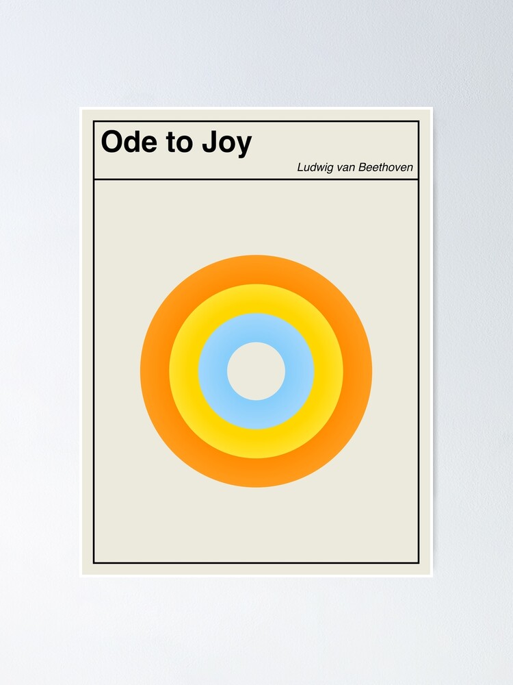 Beethoven Ode to Joy Minimalist Abstract Art Design