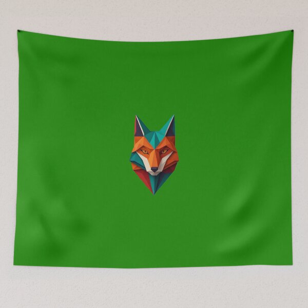 Item preview, A traditional devil mask, origami, fox vector art designed and sold by VugArtShop.