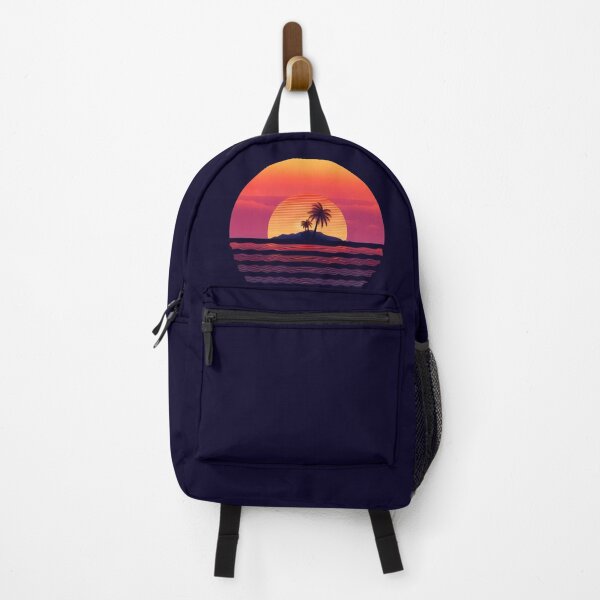 Item preview, Palms summer island with retro style sunset designed and sold by analogsandpixel.