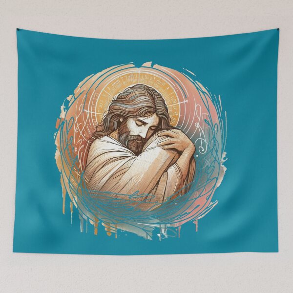 Item preview, Embraced by Jesus - Christian T-Shirt,   designed and sold by PaintMeWorld.