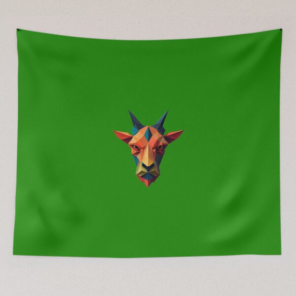 Item preview, A traditional devil mask, origami, goat vector art #2 designed and sold by VugArtShop.