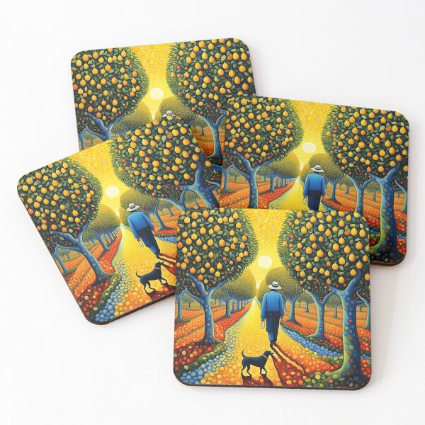 Item preview, Man, dog and Lemon trees designed and sold by George Hutton Hunter.