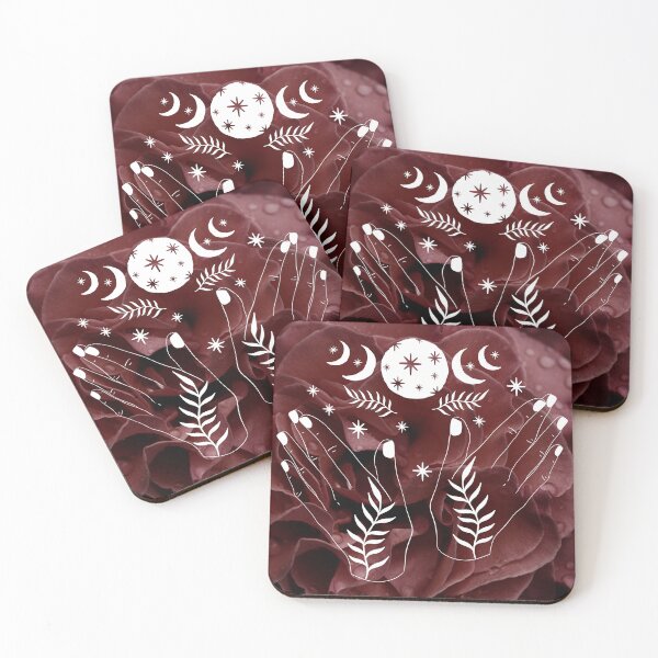 Item preview, Witch Moon Phase Hands Grape Leaf Begonia Dark Botanical  designed and sold by WildWoodlandWitch.
