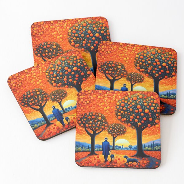 Item preview, Man, dog and Orange trees designed and sold by George Hutton Hunter.