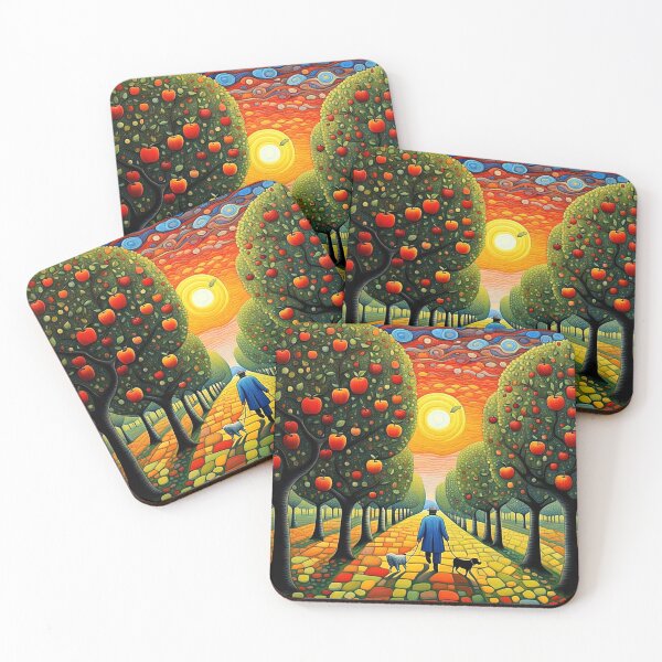 Item preview, Man walking dogs in Apple orchard designed and sold by George Hutton Hunter.