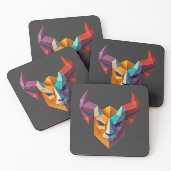 Item preview, A traditional devil mask, origami, ram vector art designed and sold by VugArtShop.