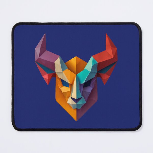 Item preview, A traditional devil mask, origami, ram vector art designed and sold by VugArtShop.