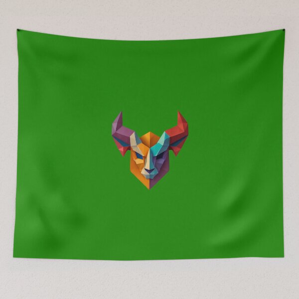 Item preview, A traditional devil mask, origami, ram vector art designed and sold by VugArtShop.