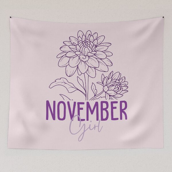 Artikelvorschau, Novembermädchen, minimalistische Chrysantheme November-Geburtsblume für November-Geburtstagsmädchen entworfen und verkauft von lagunaklein.