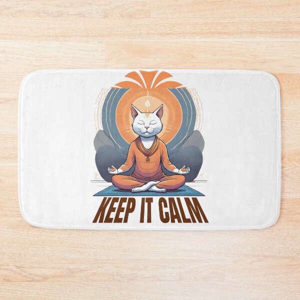 Item preview, keep it calm (meditating cat) designed and sold by pnidesign.