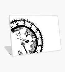Manhole Cover Print: Germany Berlin Mitte, BrandenburgGate, Fernsehturm, Gedächtniskirche Laptop Skin