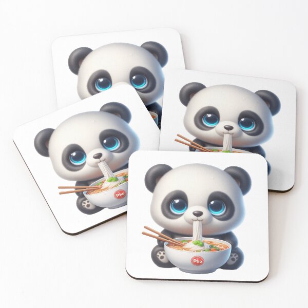 Item preview, Cute Panda Eating Pho designed and sold by PANDALOVEART.