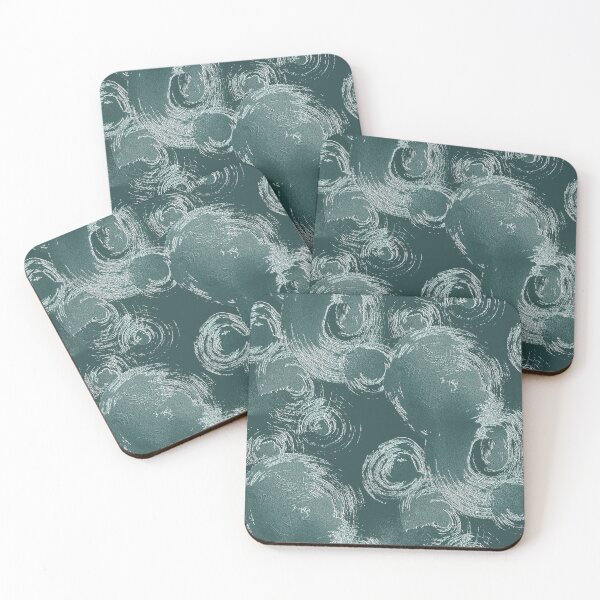 Item preview, Abstract Bubble Pattern in Dark Green designed and sold by Artistestella.