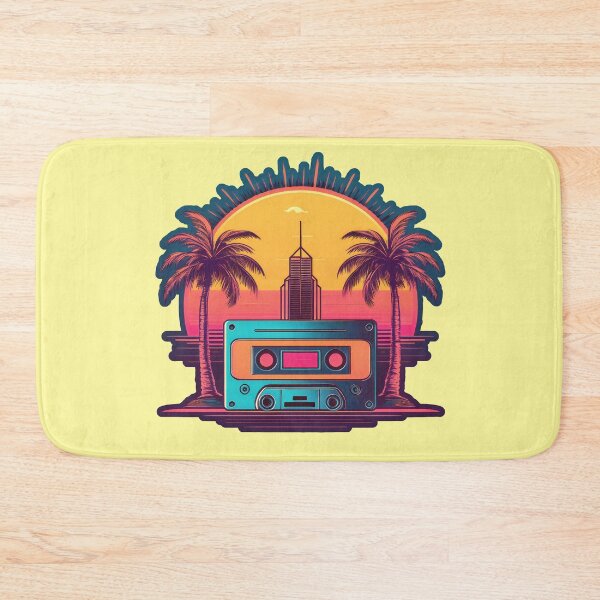Item preview, Cassette tape, palms and retro sunset vaporwave style designed and sold by analogsandpixel.
