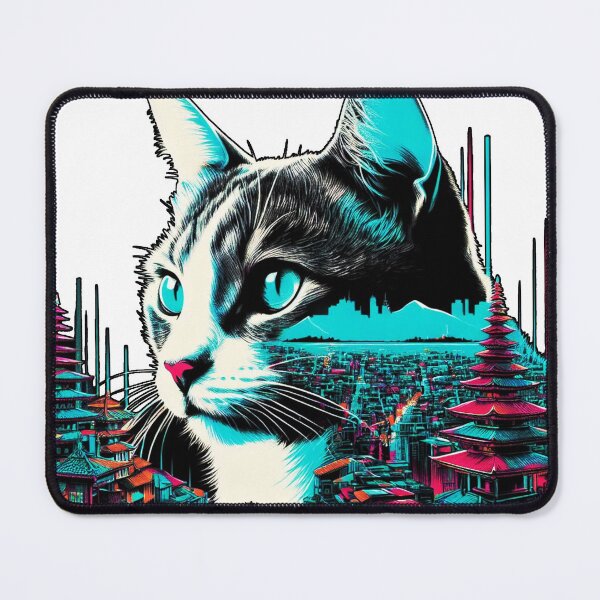 Item preview, City Cat, Balinese Cat On The City designed and sold by COLOR TALE STUDIO.