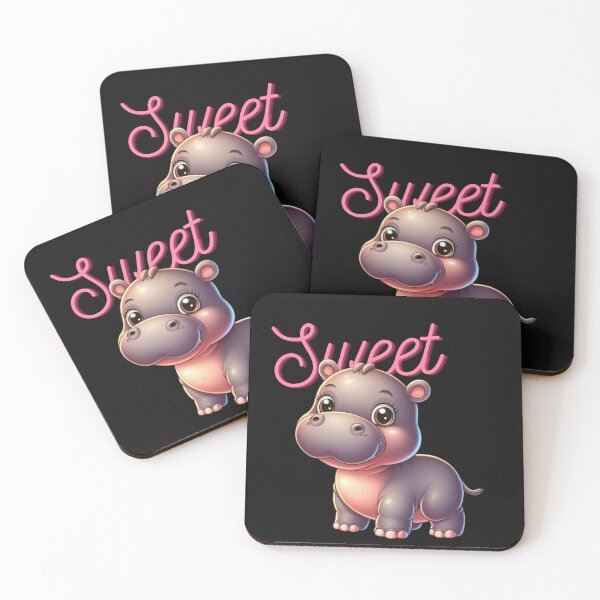 Item preview, Cute Cartoon Hippo with Sweet Script designed and sold by Spartan19.