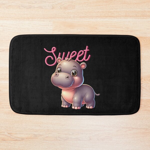 Item preview, Cute Cartoon Hippo with Sweet Script designed and sold by Spartan19.