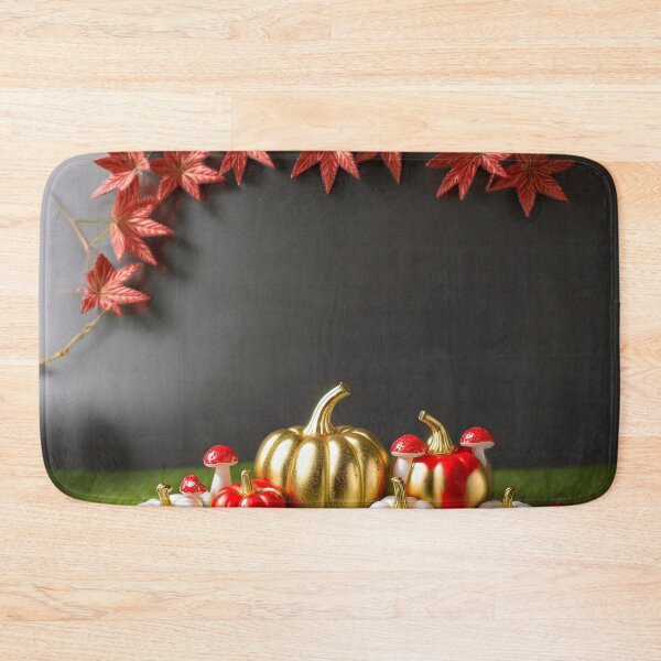 Item preview, Golden pumpkins and toadstools - autumn composition. 1 designed and sold by My-fake-places.