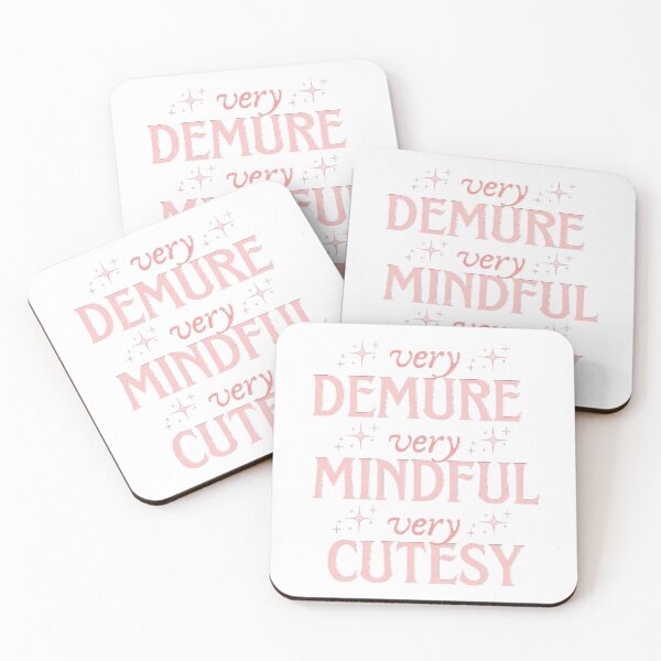 Item preview, Very Demure Very MindFull Very Cutesy Sticker (Pink and White) /  Very Demure Very Mindful Funny Essential T-Shirt designed and sold by VisualSimple.