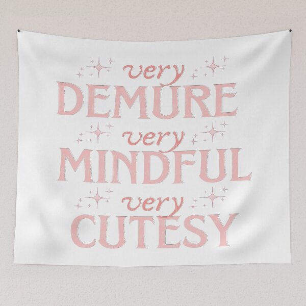 Item preview, Very Demure Very MindFull Very Cutesy Sticker (Pink and White) /  Very Demure Very Mindful Funny Essential T-Shirt designed and sold by VisualSimple.