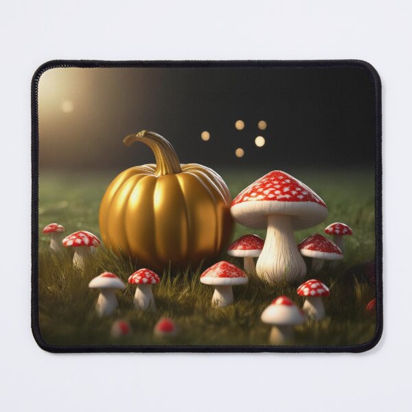 Item preview, Golden pumpkins and toadstools - autumn composition. 2 designed and sold by My-fake-places.