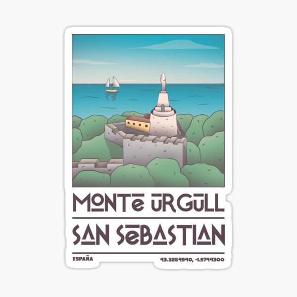 Vista previa del artículo con la obra «Monte Urgull, San Sebastián, España», diseñado y vendido por JDP--Designs.