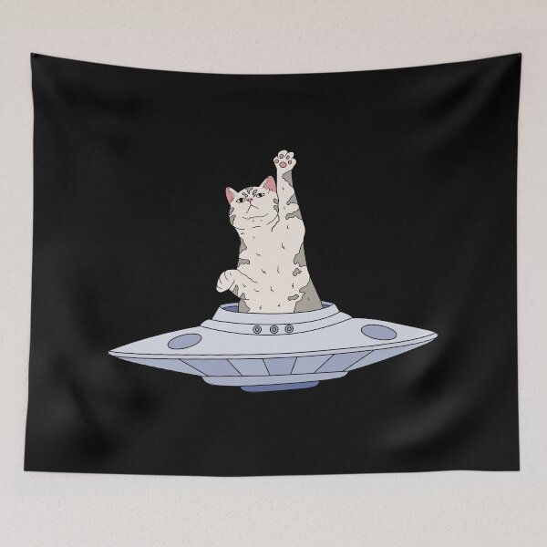 Item preview, Cat on ufo designed and sold by Brexmore3.