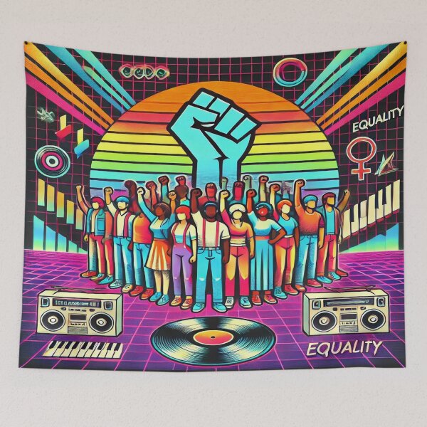 Item preview, Retro 80s Raised Fists Unity Design designed and sold by Genady.