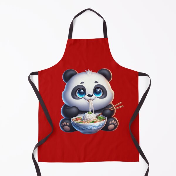 Item preview, Cute Fat Panda Eating Noodles 4 designed and sold by PANDALOVEART.