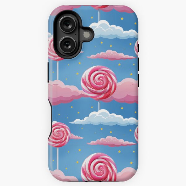 Lollipop in pink clouds iPhone Tough Case