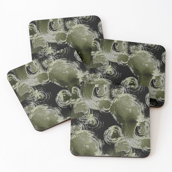 Item preview, Abstract Bubble Pattern in Dark Green designed and sold by Artistestella.