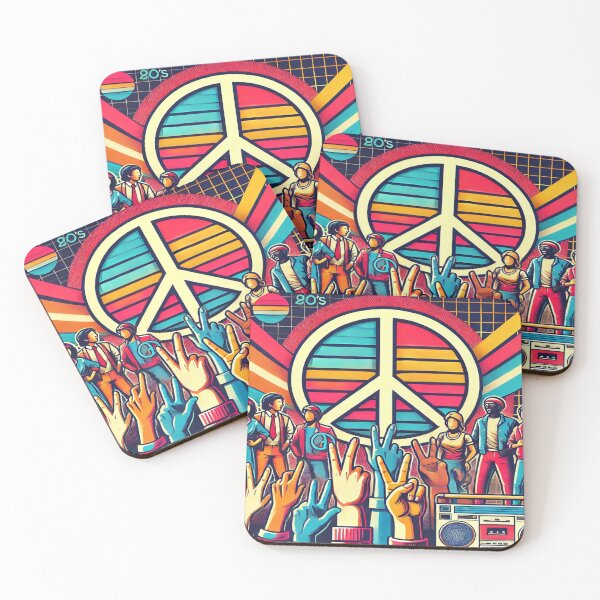 Item preview, Retro 80s Peace Sign Unity Design designed and sold by Genady.