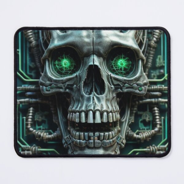 Item preview, Cybernetic Vision: The Fusion of Skull and Circuitry designed and sold by gallofoto.