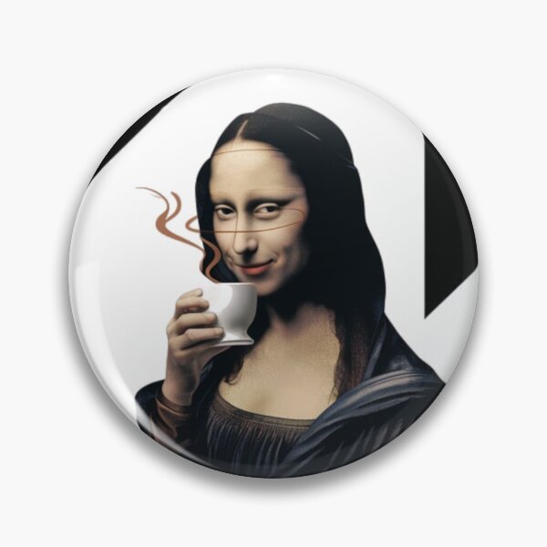 Artikelvorschau, Mona Lisa auf einer Kaffeepause T-Shirt entworfen und verkauft von Kuczyn.