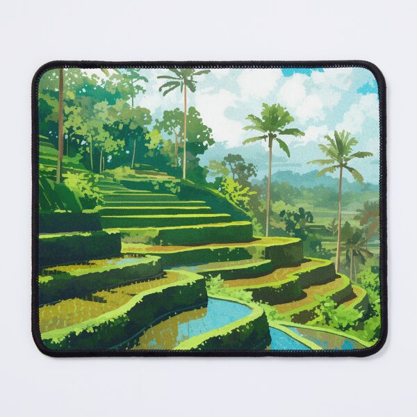Item preview, World Wonders - Bali's Terraced Landscape designed and sold by ChillinTurtles.
