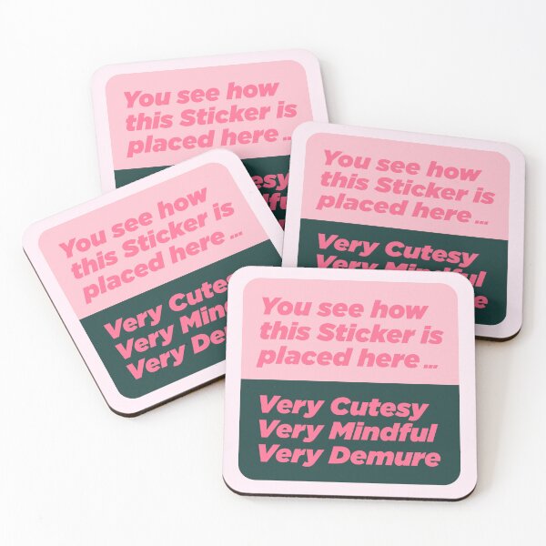 Item preview, Very Cutesy, Very Mindful, Very Demure (Forest Pink Edition) designed and sold by stickiply.