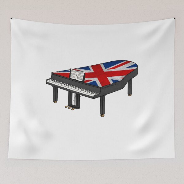 Item preview, Grand Piano UK Flag Pianist British Musician designed and sold by doodlerob.