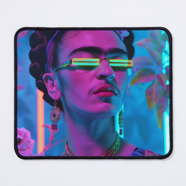 Item preview, Frida Kahlo in Futuristic Glasses designed and sold by AI-ARTeria.