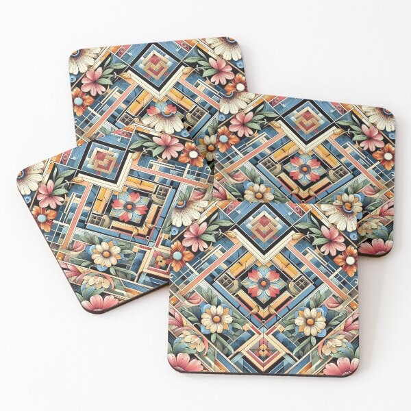 Item preview, Art deco floral pattern designed and sold by Silbays.