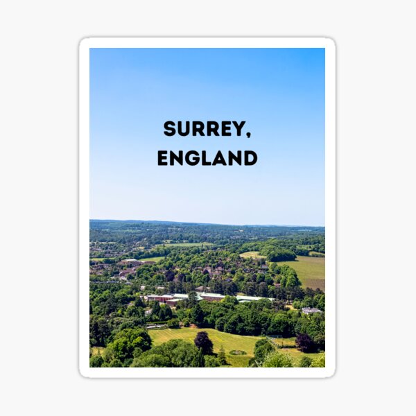 Item preview, Box Hill Surrey Hills – Stunning View with 'Surrey, England' Text designed and sold by ThatSurreyLife.