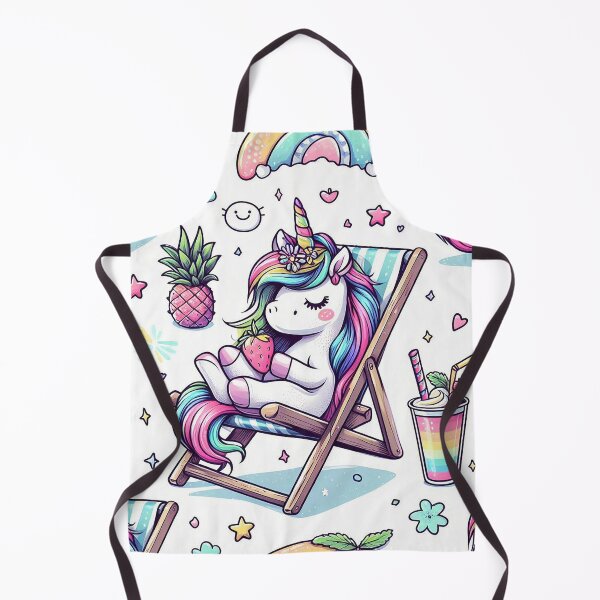Item preview, Cute unicorn sitting on a deck chair designed and sold by Silbays.