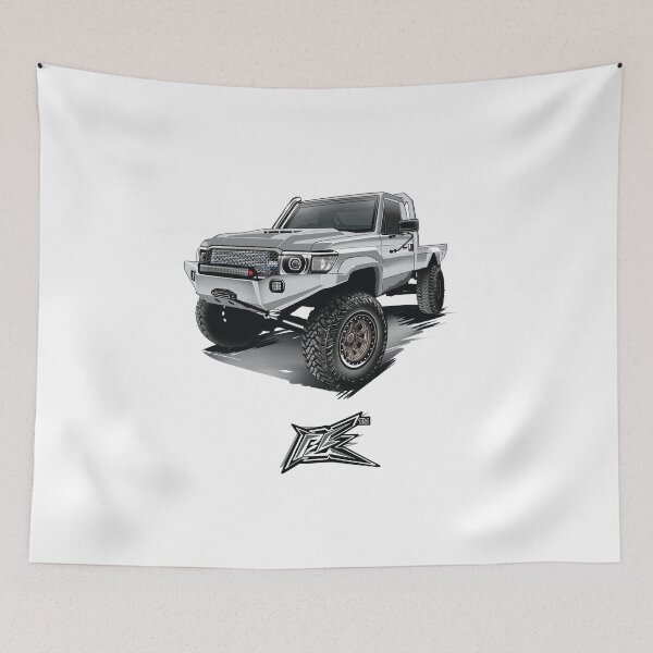 Item preview, toyota land cruiser series 79 overland ute white  designed and sold by NaquashM.