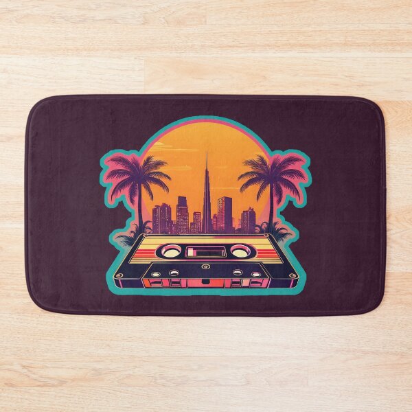 Item preview, Cassette tape 3D retro sunset city vaporwave designed and sold by analogsandpixel.